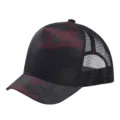 Breathable camouflage mesh baseball cap with a stylish short brim design for outdoors - 55-59cm (Adjustable) / Snow Red Camouflage Full Mesh 4.5cm Brim