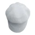 Cappello newsboy in maglia bianca traspirante da donna, design estivo minimalista - Taglia Unica (56-58cm) / modello 3 / Bianco
