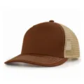 Gorra trucker clásica marrón con malla transpirabile beige y diseño de copa rígida - 56-60cm / Marrón
