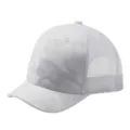 White short brim mesh trucker hat with camouflage pattern - 55-59cm (Adjustable) / White Camouflage Half Mesh 4.5cm Brim