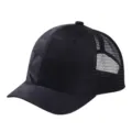 Breathable black camouflage mesh baseball cap featuring a stylish short brim design - 55-59cm (Adjustable) / Black Camouflage Half Mesh 4.5cm Brim