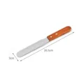 Professional grade stainless steel cake spatula with ergonomic wooden handle, 26.5cm length - 6-Inch Straight