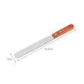 Stainless steel cake spatula with wooden handle, professional 31.5cm baking tool for cream - 8-Inch Straight