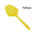 Vibrant bright yellow plastic slotted spoon skimmer kitchen water strainer shovel tool - Yellow