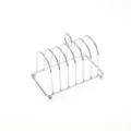 Premium silver electroplated 6-slot toast rack for sandwich and bread slice display - Silver