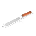 Professional stainless steel offset cake spatula with ergonomic wooden handle 31cm - 8-Inch Offset