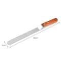 36cm stainless steel offset spatula with wooden handle for cake frosting and baking - 10-Inch Offset