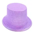 Sparkly purple glitter top hat for magician costumes and Halloween festive parties - Height 12.5-Circumference 58CM-Adult / Fluorescent Purple
