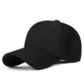 Schwarze, schnelltrocknende Baseballkappe mit atmungsaktivem Mesh für Sonnenschutz - Gummizug Geschlossen 57-58CM / Schwarz