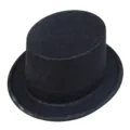 Elegante cilindro nero glitterato per costumi da mago o feste di Halloween festive - Nero