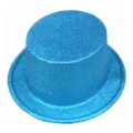 Cilindro blu glitterato per costumi da mago e oggetti di scena festivi per le feste - Celeste