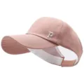 Women's breathable pink ponytail sun visor baseball hat for outdoor sun protection - Letter P Embroidery / 56-60cm / Pink