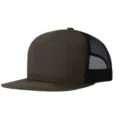 Gorra trucker de 7 paneles con visera plana y rejilla transpirable gris oscuro - Talla Única (Se ajusta a 56-60cm) / Gris Malla Negra