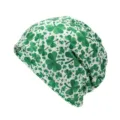 Berretto bianco unisex con trifogli verdi stampati per accessori moda San Patrizio - Adatto per circonferenza testa 55-60cm / Stile Trifoglio Verde su Bianco di San Patrizio (Stile 2-Colore 4)