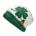Berretto di San Patrizio con stampa a trifoglio verde e un simpatico motivo gnomo - Adatto per circonferenza testa 55-60cm / Stile Gnomo Tie-dye Bianco di San Patrizio (Stile 2-Colore 5)