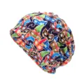 Cappello beanie con stampa maschere di carnevale colorate per uomo e donna, multiuso. - Adatto per circonferenza testa 55-60cm / Stampa Colorata di Carnevale (Stile 4-Colore 5) / Multicolore