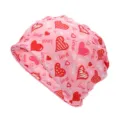 Berretto rosa con stampa a cuore rosso e scritte per moda uomo e donna - Adatto per circonferenza testa 55-60cm / Stile Stampa Cuore Rosa (Stile 5-Colore 4) / Rosa