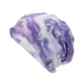 Berretto slouchy tie-dye viola alla moda, copricapo multifunzionale per uomo e donna - Adatto per circonferenza testa 55-60cm / Stile Tie-dye Viola (Stile 7-Colore 2) / Tie Dye Viola