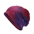 Berretto tie-dye multifunzionale e foulard in tonalità vivaci di viola e rosa - Adatto per circonferenza testa 55-60cm / Stile Tie-Dye Sfumato Viola (Stile 7-Colore 5)