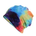 Berretto slouchy con stampa tie-dye multicolore e scaldacollo sportivo per uomo e donna - Adatto per circonferenza testa 55-60cm / Stile Tie-Dye Multicolore Vivace (Stile 8-Tie-Dye Multicolore)