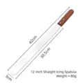12-inch straight stainless steel cake spatula with wooden handle and 30.5cm blade - 12-Inch Straight
