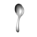 Cuillère pour enfants en acier inoxydable à manche court avec finition miroir argent - Cuillère Argentée
