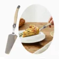 Elegant cream handle stainless steel cake server spatula for professional baking - Bread Shovel / 1 Piece (OPP Bag)