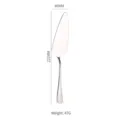 Professional silver stainless steel cake server spatula with dimensions and weight details - Cake Server Shovel / Silver