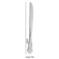 Vintage embossed silver steak knife with ornate relief patterns, length 230mm 88g - Dinner Knife / Silver