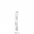 Tenedor de postre vintage con relieve plateado, 132 mm de largo y 12 g de peso - Tenedor de fruta / Plateado