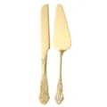 Juego de cuchillo y pala para tarta dorado vintage con relieves para bodas y eventos - Juego de Cuchillo y Pala para Pastel / Dorado