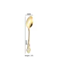 Cuchara dorada de estilo palaciego con relieve calado, 167 mm de largo y 27 g peso - Cuchara Mediana / Dorado