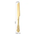 Cuchillo de cena vintage dorado con diseño de relieve y mango ornamentado, 23 cm largo - Cuchillo para Pastel / Dorado