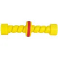 Detail view of yellow plastic hot dog spiral slicer for creative BBQ sausage cutting - Hot Dog Spiral Slicer