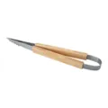 Professional stainless steel BBQ tongs with oak wood handle for outdoor grilling use - Clips