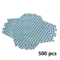 500 pcs blue checkered greaseproof food grade wax paper sheets for burger and snack wrapping - 500 Sheets (30x30cm) / Blue