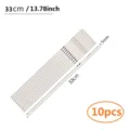Set mit 10 Grillspießen aus Edelstahl, 33 cm lang, ideal für BBQ-Abende im Freien - Flacher Spiralgriff (BQ0062) / 33cm (10 Stück)