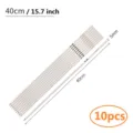 10-teiliges Set 40 cm Edelstahl-Grillspieße für BBQ im Freien und Gartenpartys. - Flacher Spiralgriff (BQ0063) / 40cm (10 Stück)
