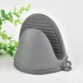 Guantes de cocina de silicona gris resistentes al calor para el horno y microondas - Gris
