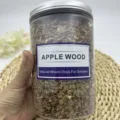 Virutas de madera de manzana naturales para ahumador en un práctico frasco transparente - Madera de Manzano / Botella Grande de 250g