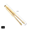 Golden 24cm premium 304 stainless steel food tongs for BBQ grilling and steak serving - Electroplated Gold Style / Small (24cm) / Gold