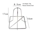 Stainless steel folding roast chicken rack with dimensions 17x16x8.5cm for BBQ outdoor - Stainless Steel Foldable Chicken Roaster Rack