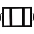 Black enamel salt plate rack for outdoor BBQ and kitchen use. - Salt Plate Holder Only