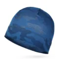 Ademende blauwe camouflage mesh beanie voor zomerse fietstochten en buitensporten - 54-58cm Hoofdomtrek / Marine Camouflage