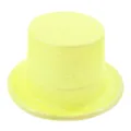 Cappello a cilindro giallo glitterato per costumi da mago e spettacoli di festa - giallo fluorescente