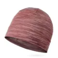 Ademende wijnrode mesh sportbeanie voor fietsen en outdoor zomeractiviteiten in de zon - 54-58cm Hoofdomtrek / Gestreepte Wijnrood