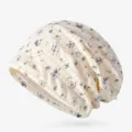 Berretto da donna in pizzo traspirante con stampa floreale blu per primavera estate - Taglia unica / Stile Floreale / Beige