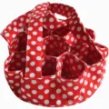 Sac de collecte d'œufs en toile à pois rouges avec plusieurs compartiments ferme - Pois Rouges