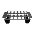 Heavy-duty black stainless steel BBQ pepper rack for outdoor grilling and camping - 18-Hole Black Pepper Grill Rack / 18-Hole
