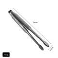 Premium 24cm stainless steel BBQ tongs for steak with SUS 304 food-grade material - Matte Black Style / Small (24cm) / Black